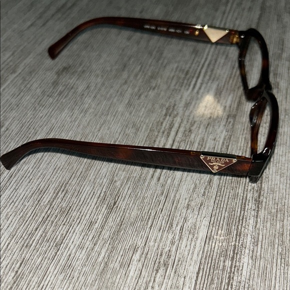 Authentic Prada tortoise shell Rectangular Glasses Glossy Finish (no lenses) - Picture 3 of 9
